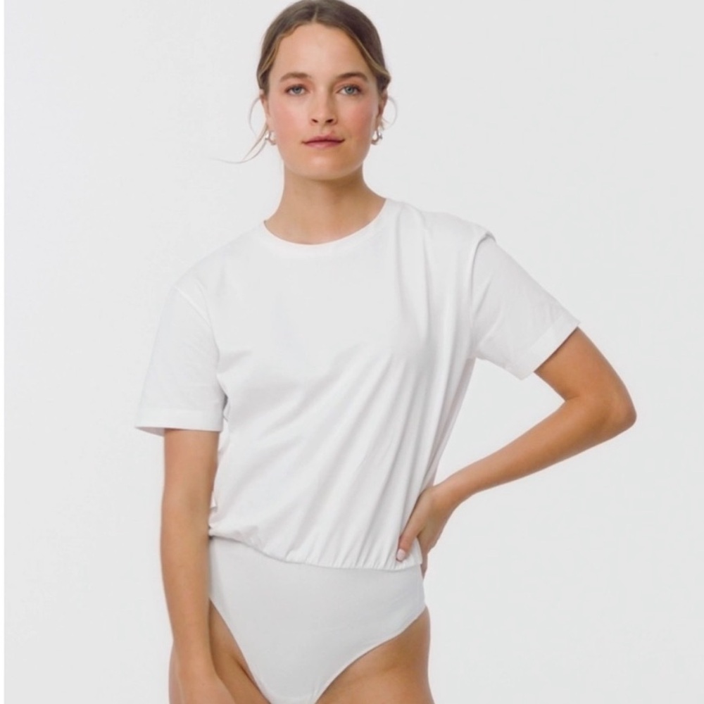 NWT Spanx White T-Shirt Bodysuit